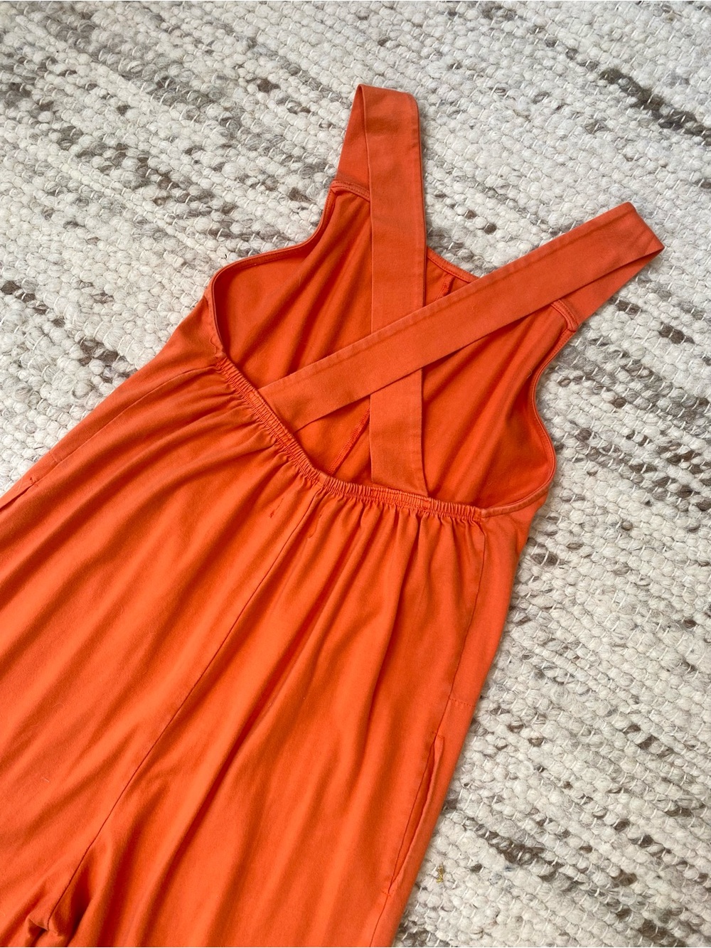 Back Beat Co Organic Cotton Easy Jumpsuit Blood Orange, Size S - Picture 6 of 8